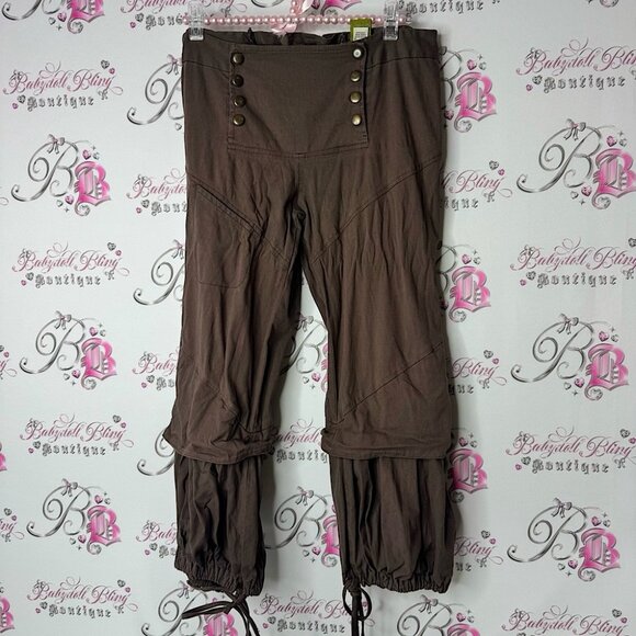 Adventures of rabbit and empee pants pirate cargo Brown Buttoned corset tie ups - Picture 1 of 8